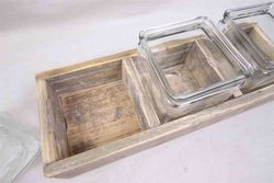 Tischdeko Holz Glas